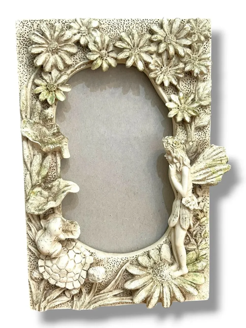Vintage Fairy Resin Picture Frame 5x7 Whimsical Floral Garden Fae Cottagecore